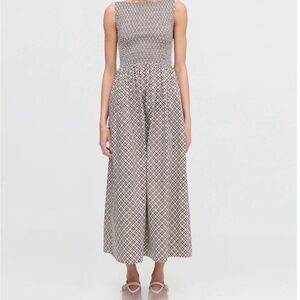 Hill House Codina Nap Dress in Chocolate Circular Lattice